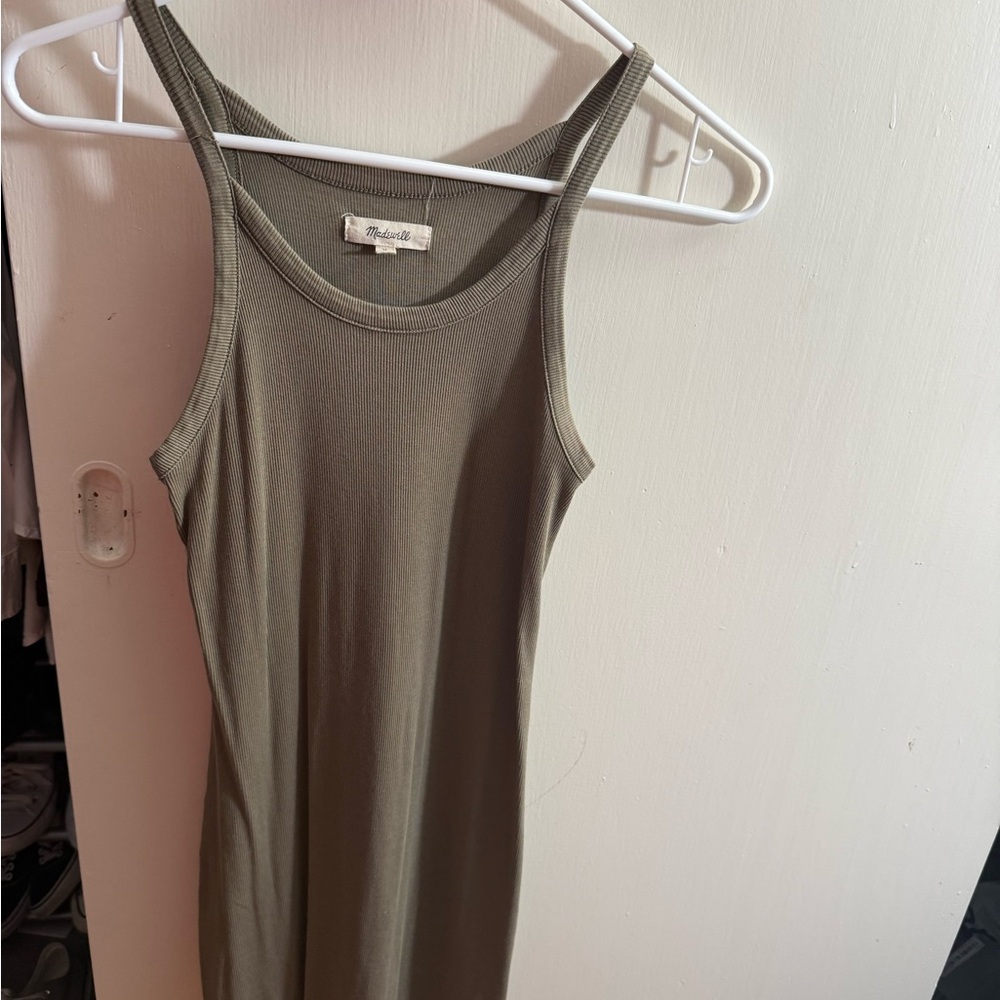 Madewell Olive Ribbed Tank Top